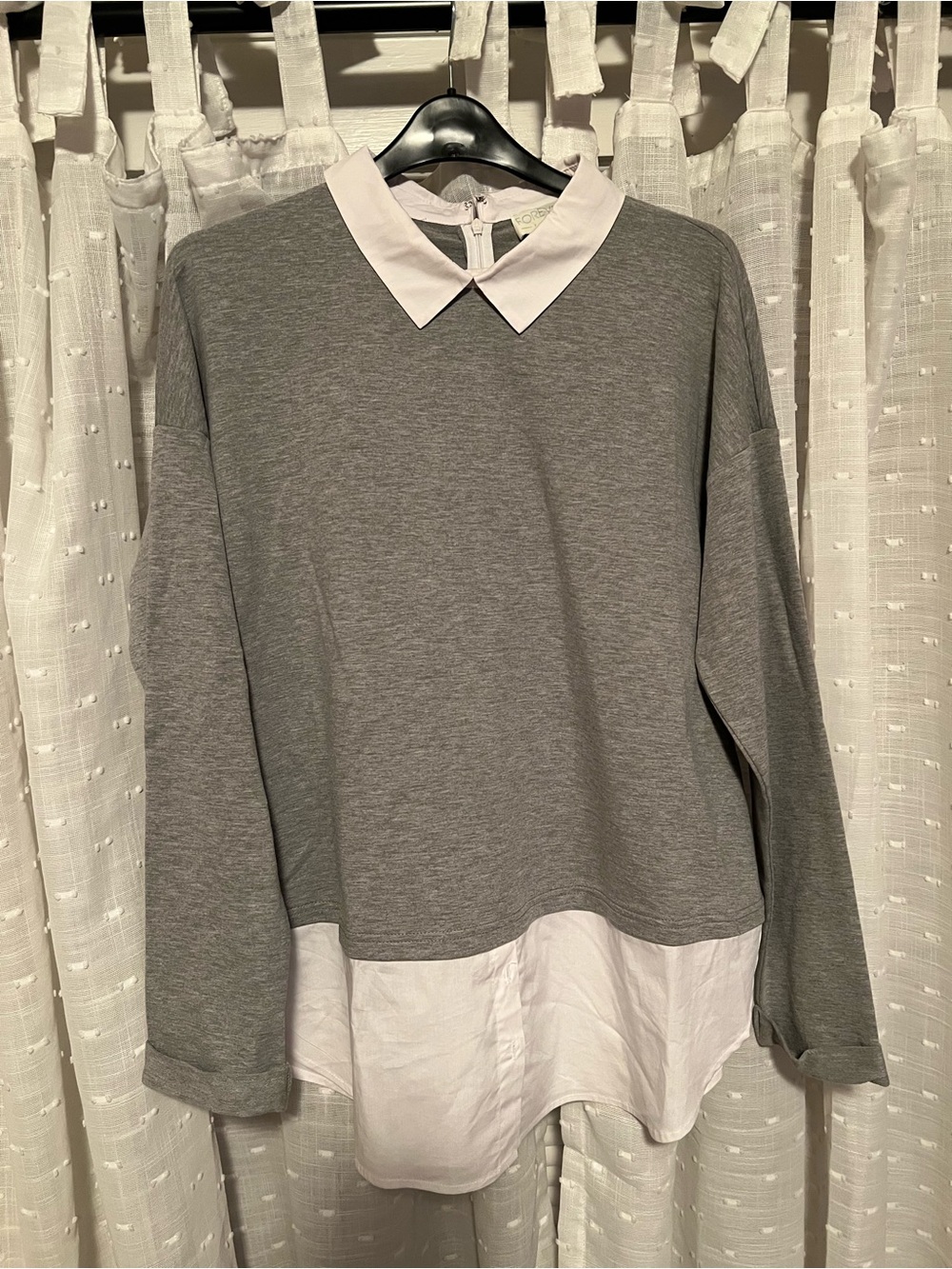 Forever 21 Plus Grey Dress with White Collar